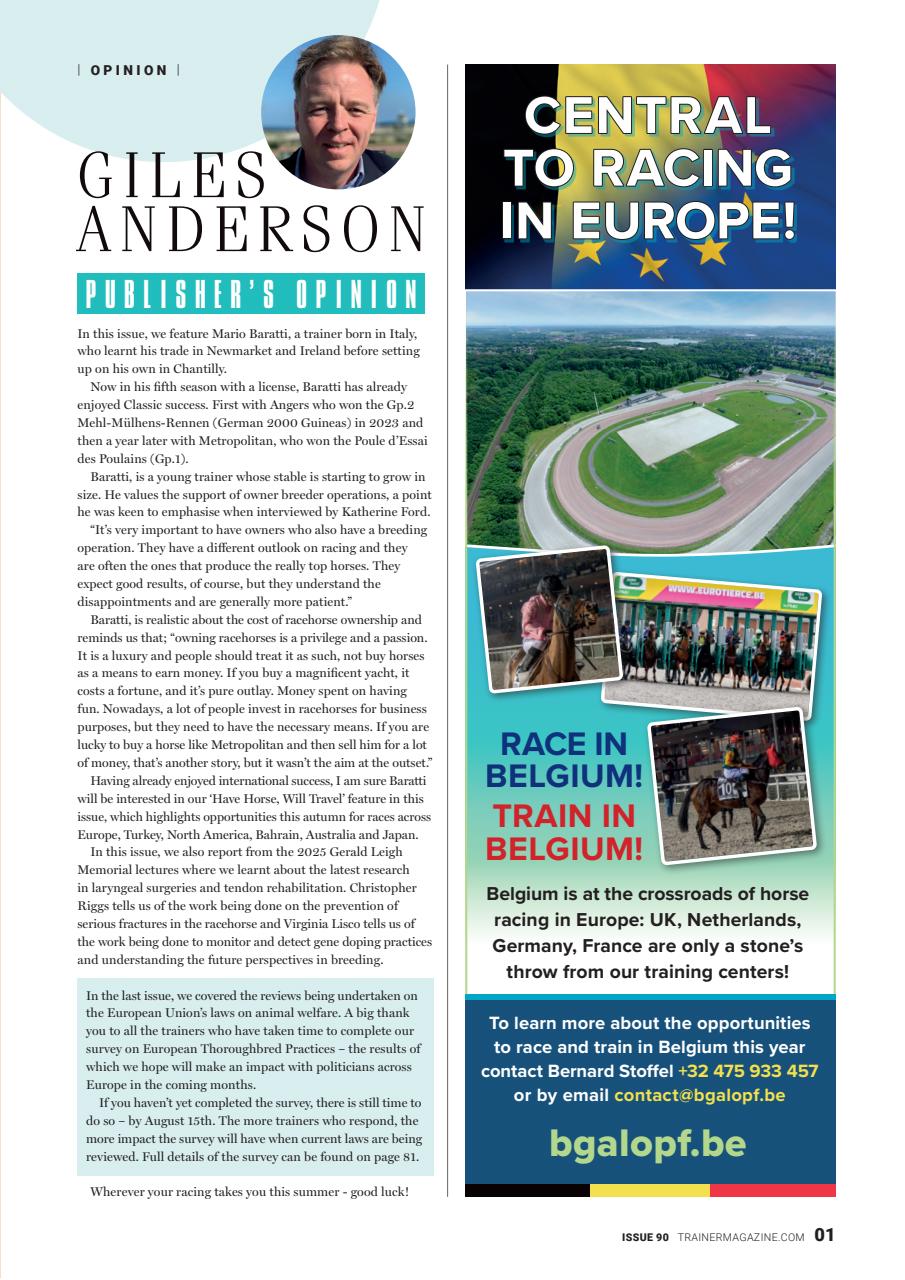 European Trainer Magazine - horse racing Preview Pages