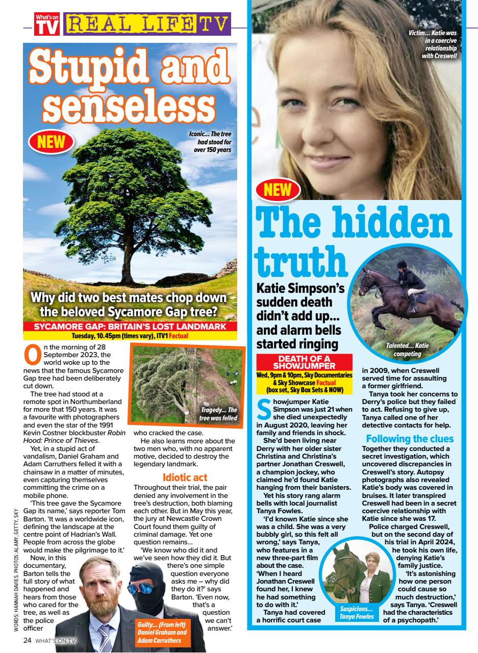 What's on TV Preview Pages