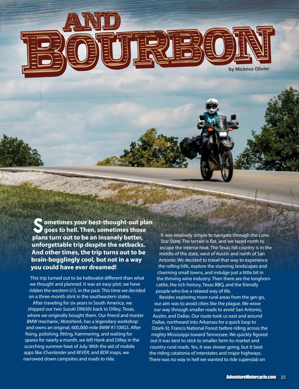 Adventure Motorcycle Preview Pages