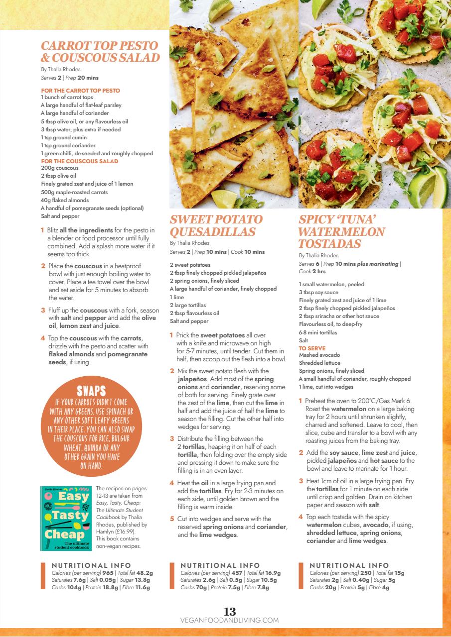 Vegan Food & Living Magazine Preview Pages