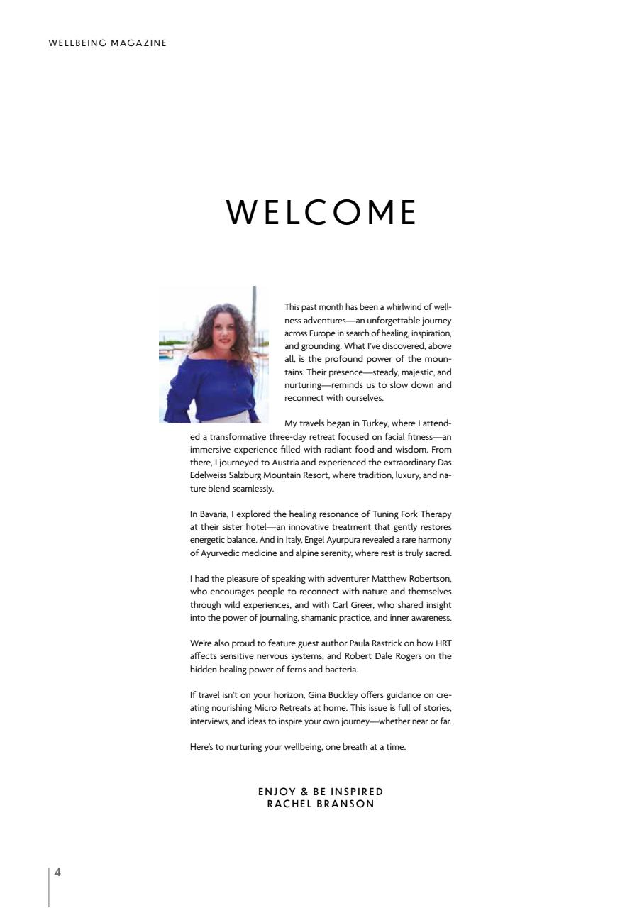 Wellbeing Magazine Preview Pages