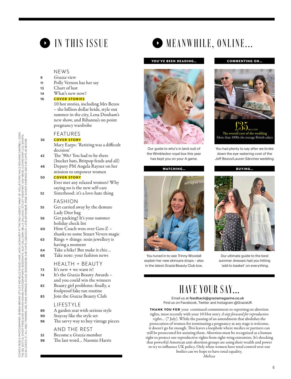 Grazia Preview Pages