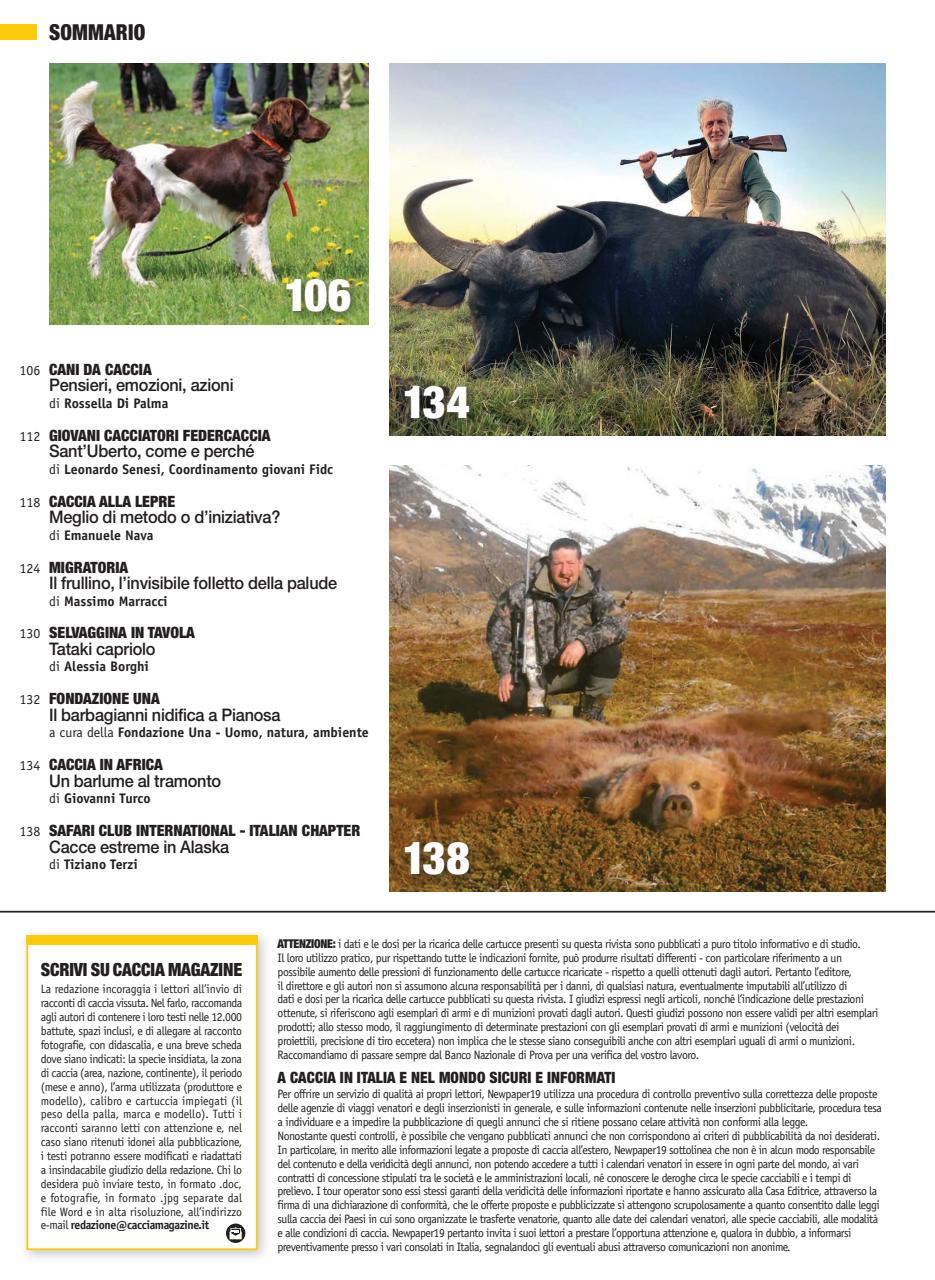 Caccia Magazine Preview Pages