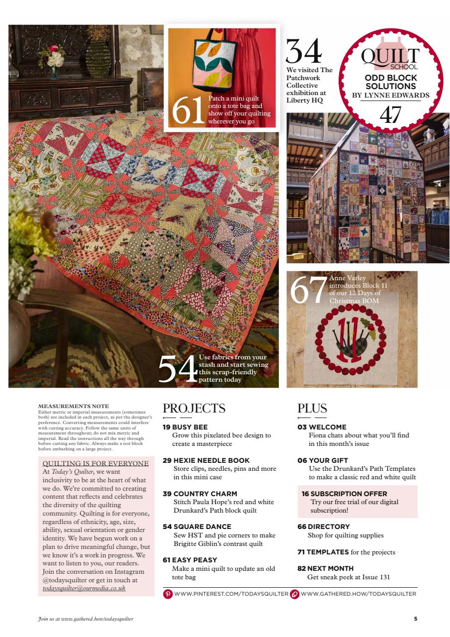 Today’s Quilter Preview Pages