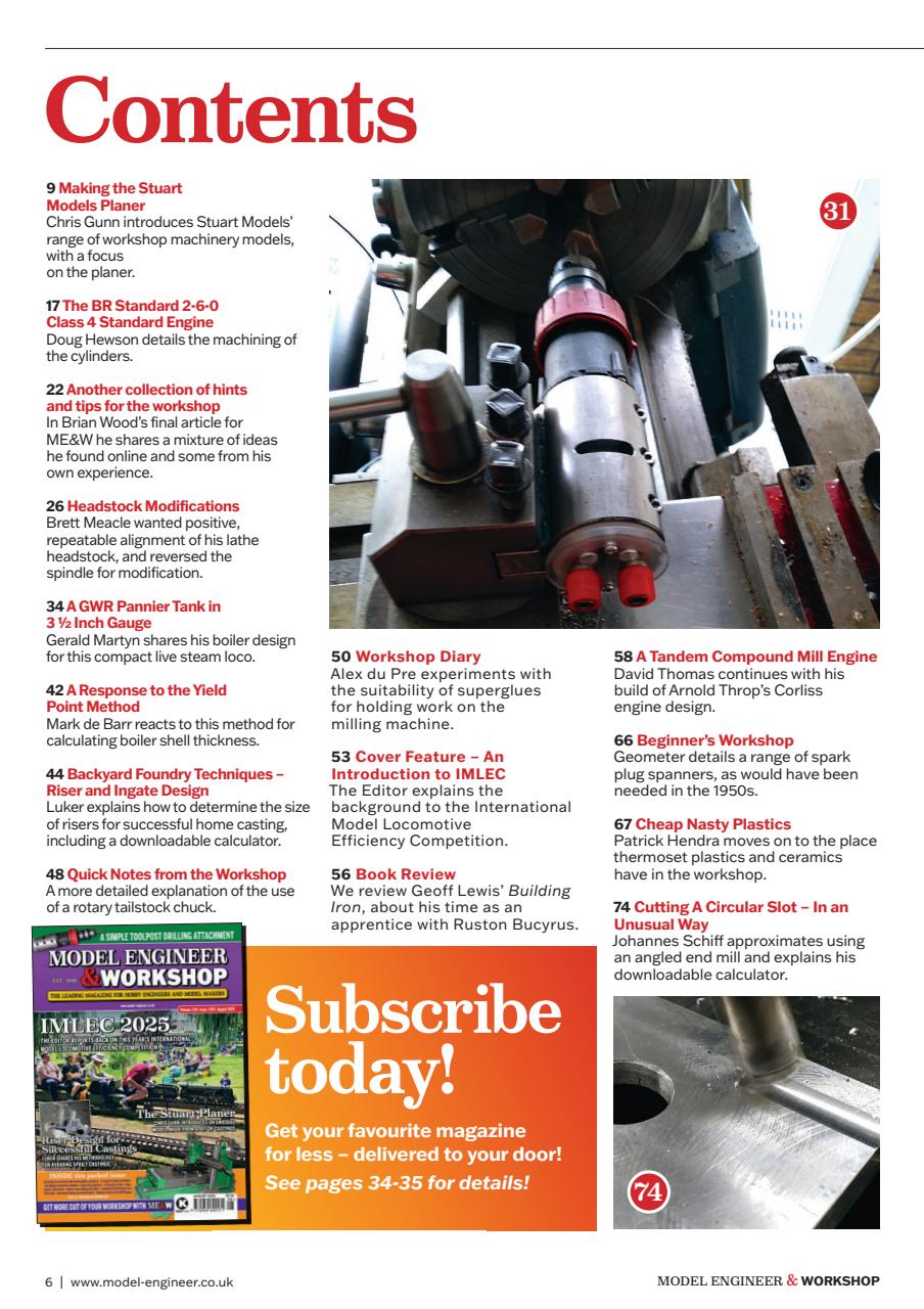 Model Engineer & Workshop Magazine Preview Pages