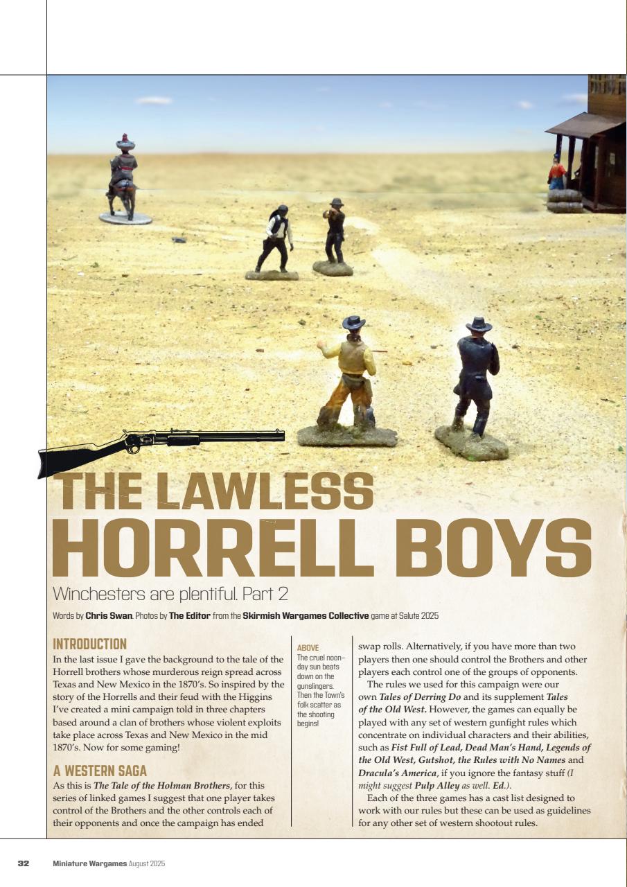 Miniature Wargames Preview Pages