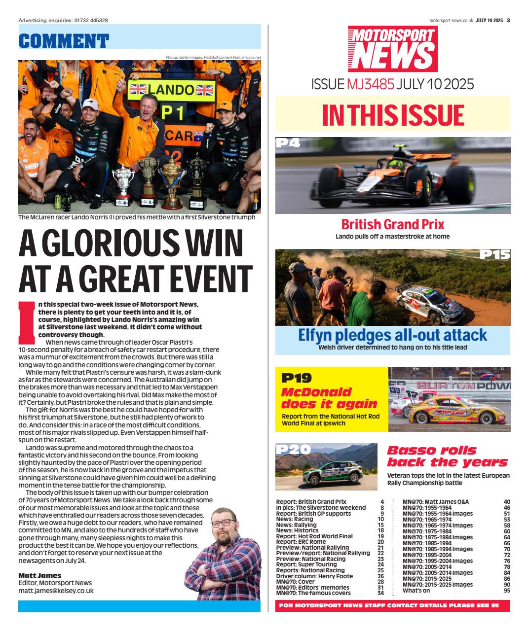 Motorsport News Preview Pages