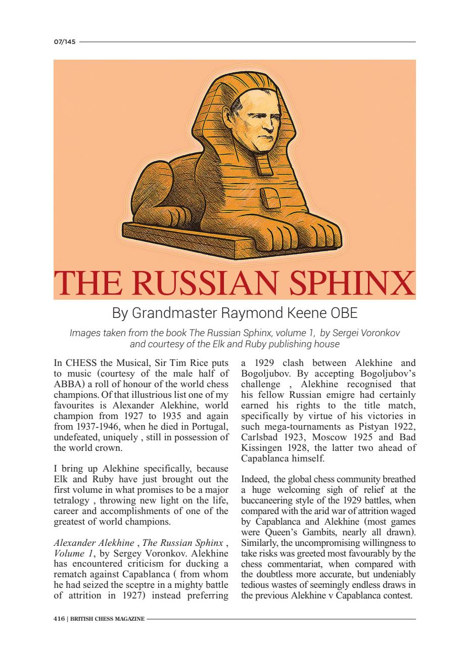 British Chess Magazine Preview Pages