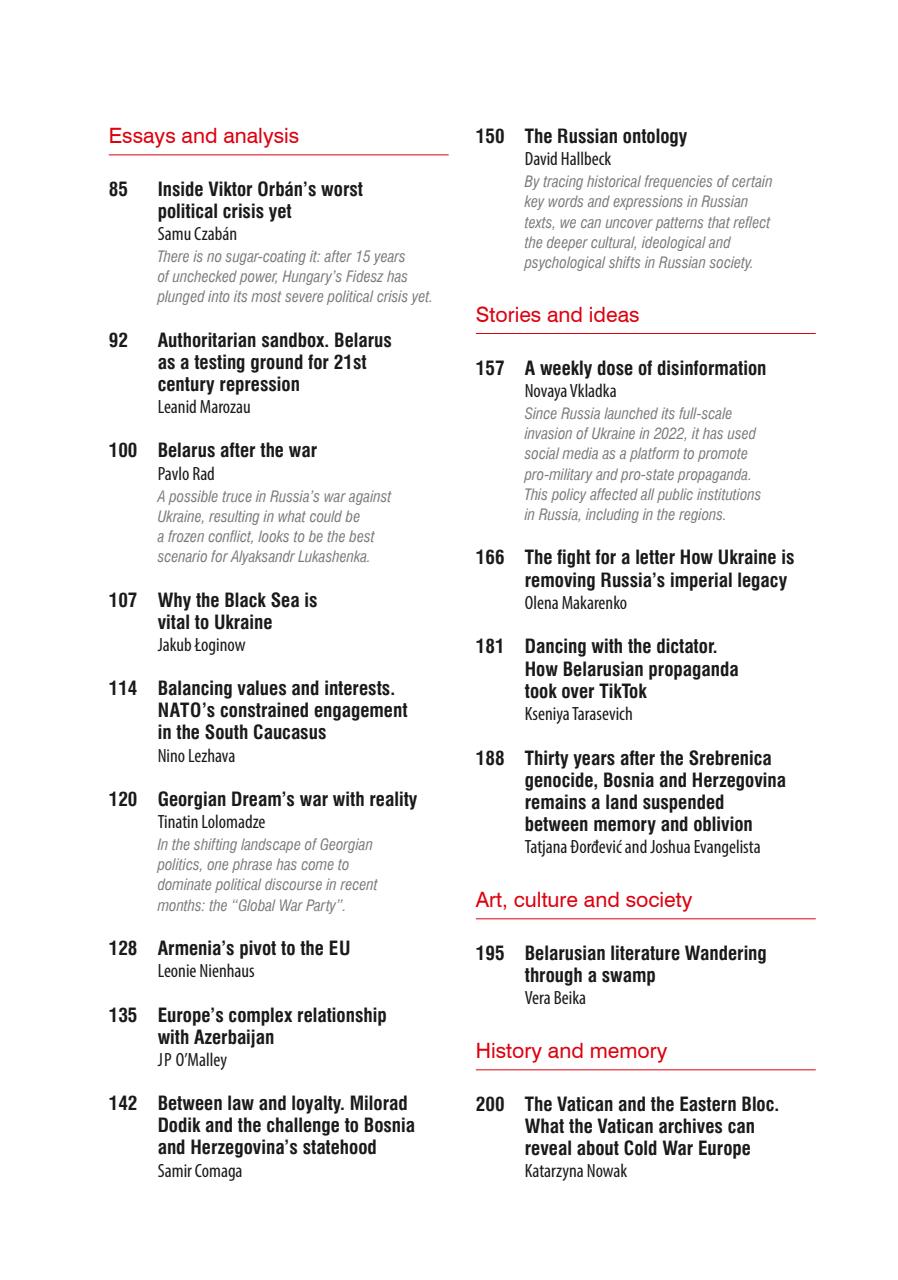 New Eastern Europe Preview Pages