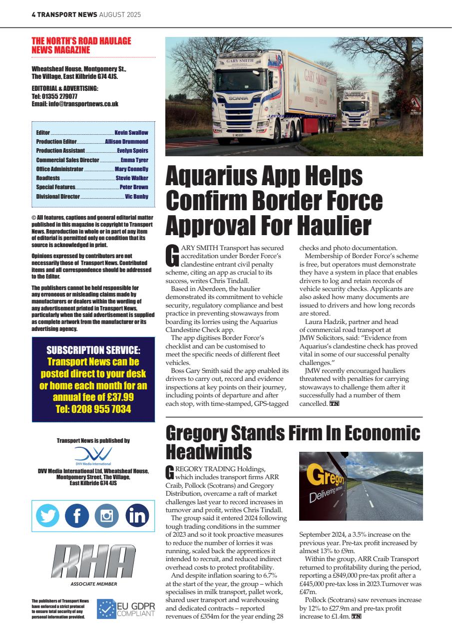Transport News Preview Pages