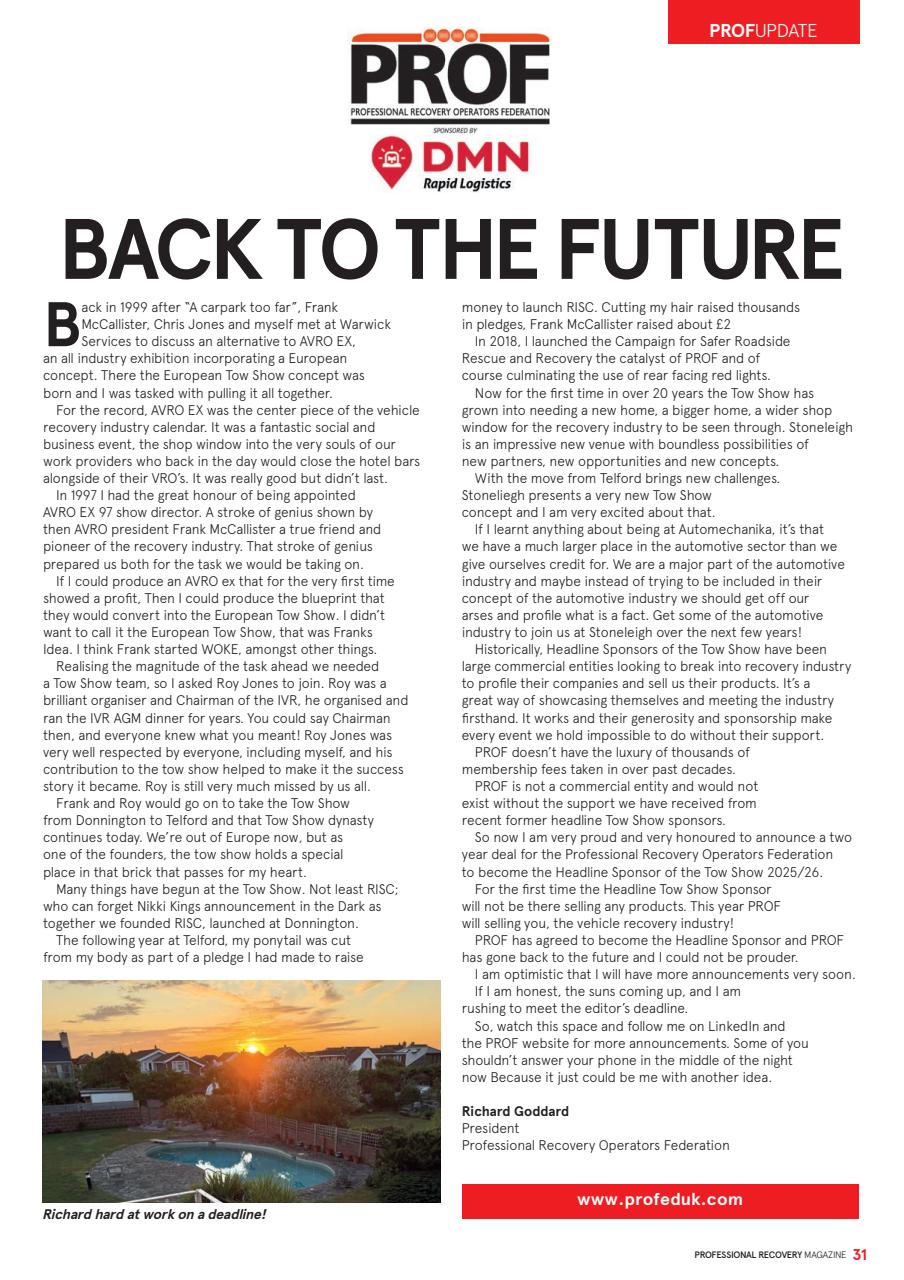 Professional Recovery Magazine Preview Pages