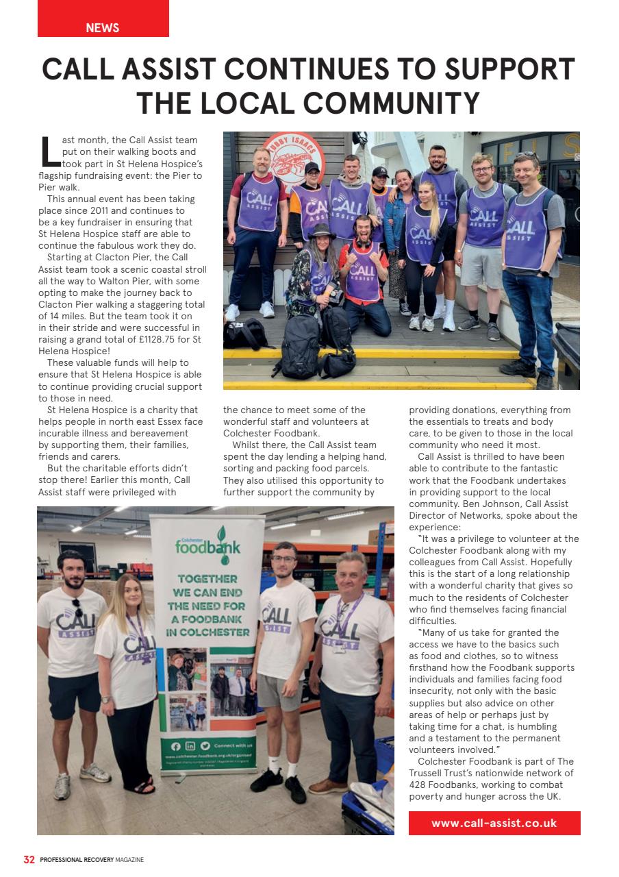 Professional Recovery Magazine Preview Pages