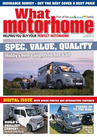 What Motorhome magazine issue What Motorhome August 2025 - with insurance survey