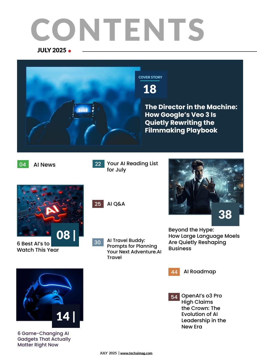 Tech AI Magazine Preview Pages