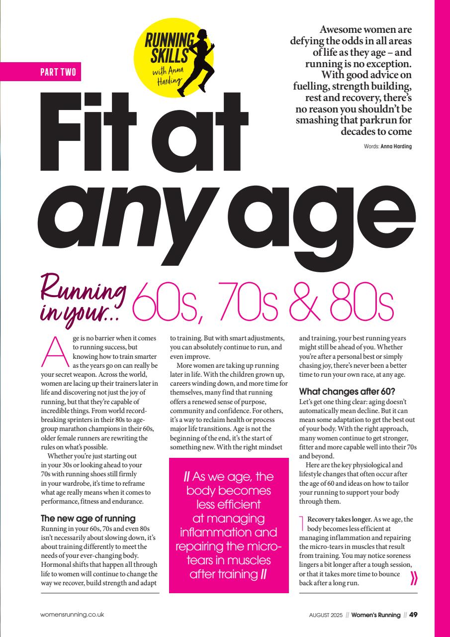 Women’s Running Preview Pages