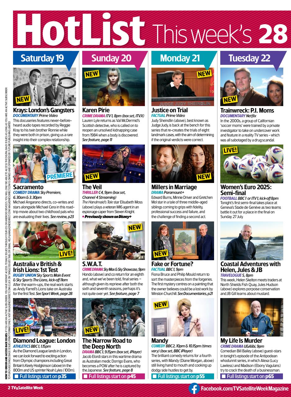 TV & Satellite Week Preview Pages