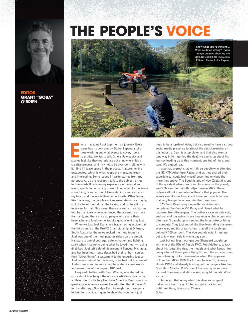 Dirt Action Preview Pages