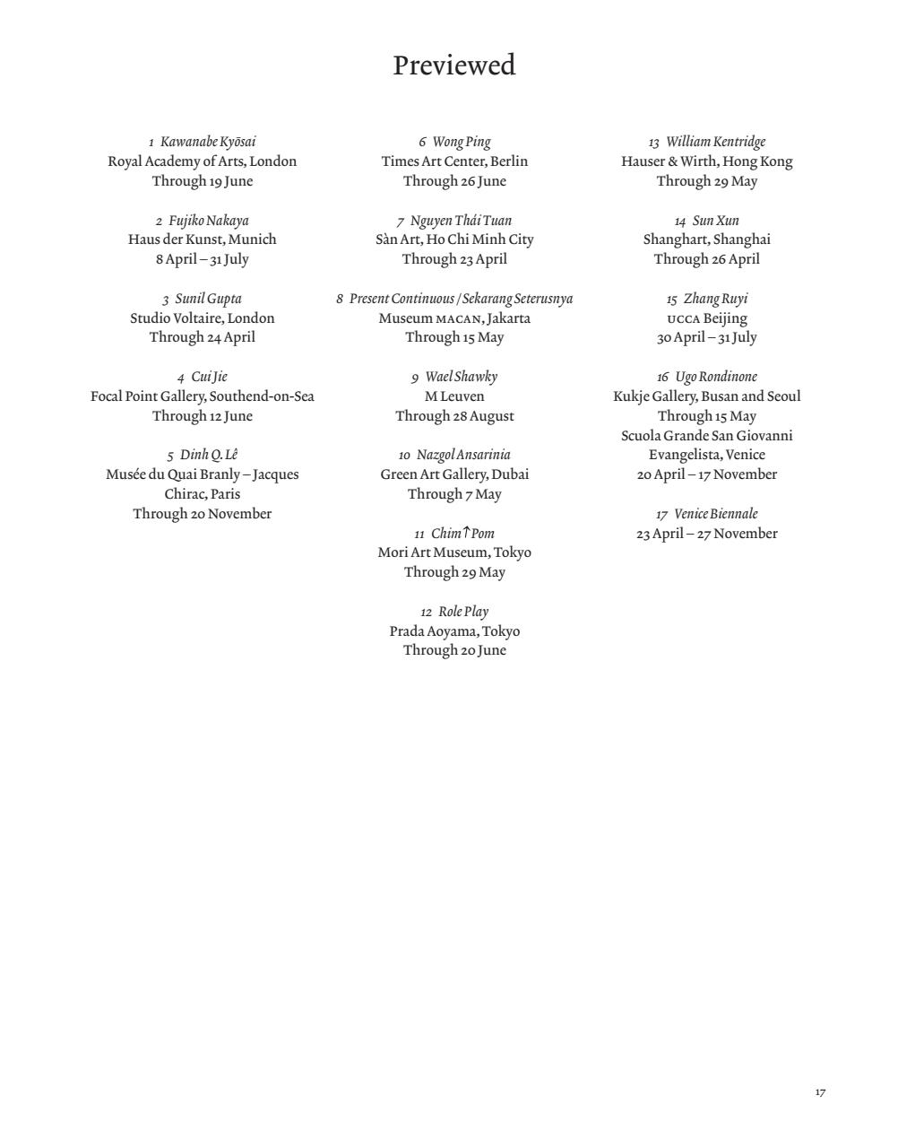 ArtReview Asia Preview Pages