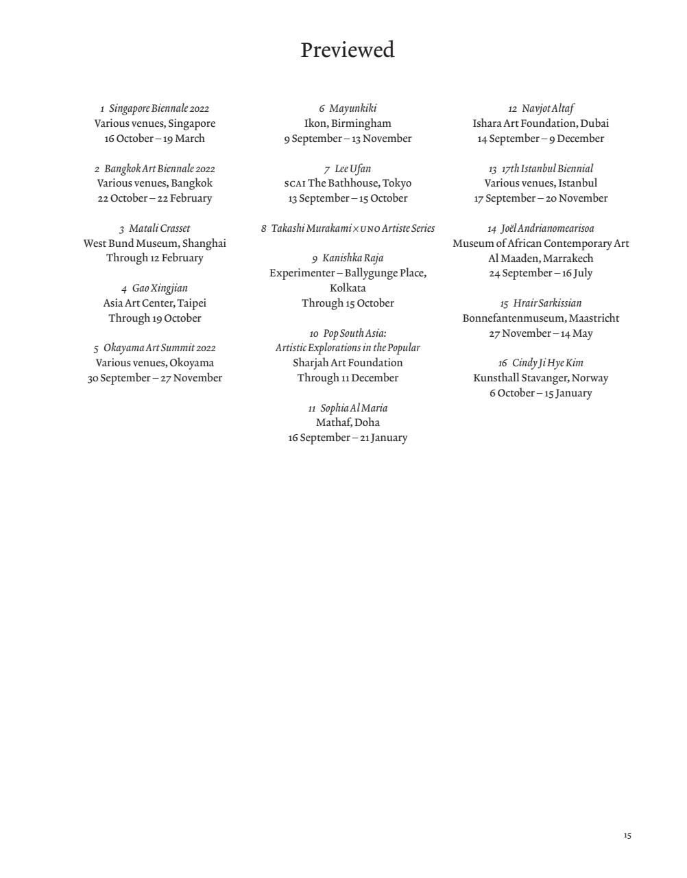 ArtReview Asia Preview Pages