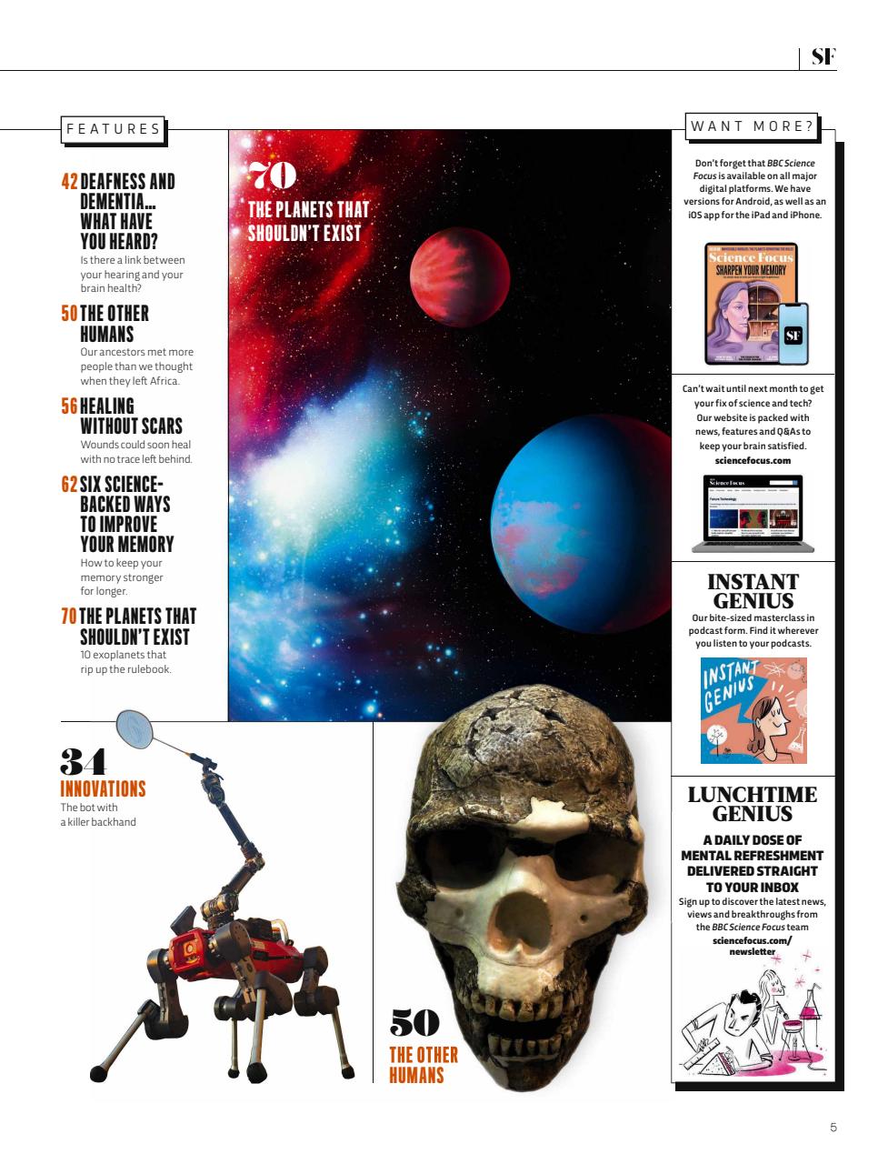 BBC Science Focus Magazine Preview Pages