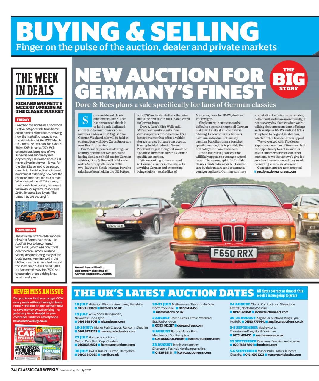 Classic Car Weekly Preview Pages