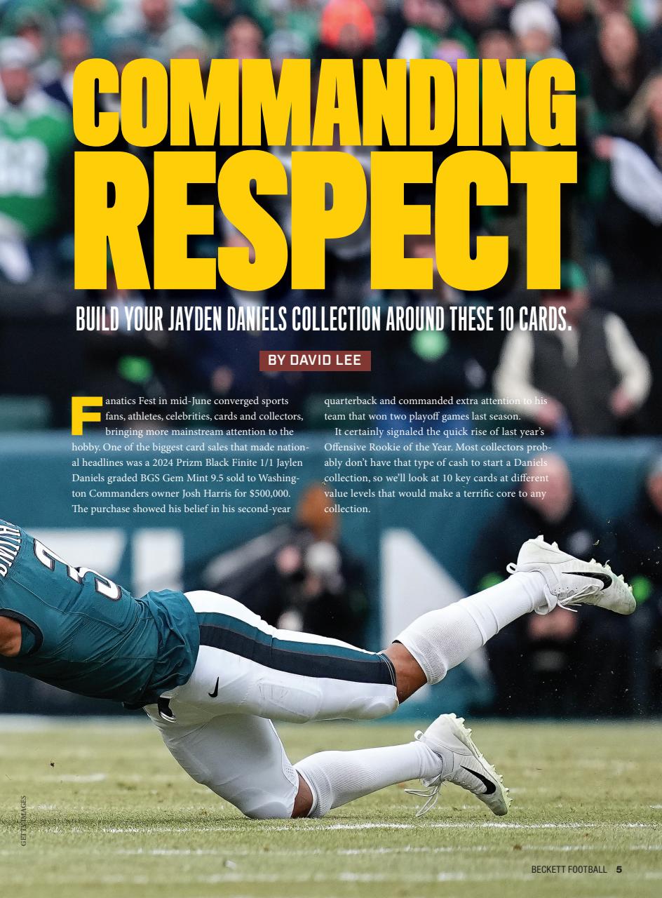 Beckett Football Magazine Preview Pages