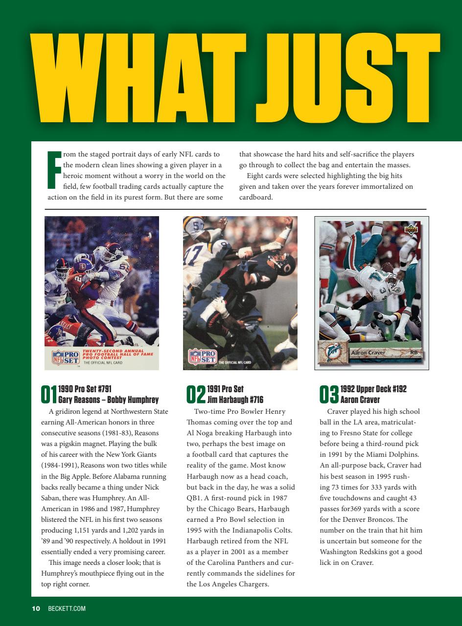 Beckett Football Magazine Preview Pages