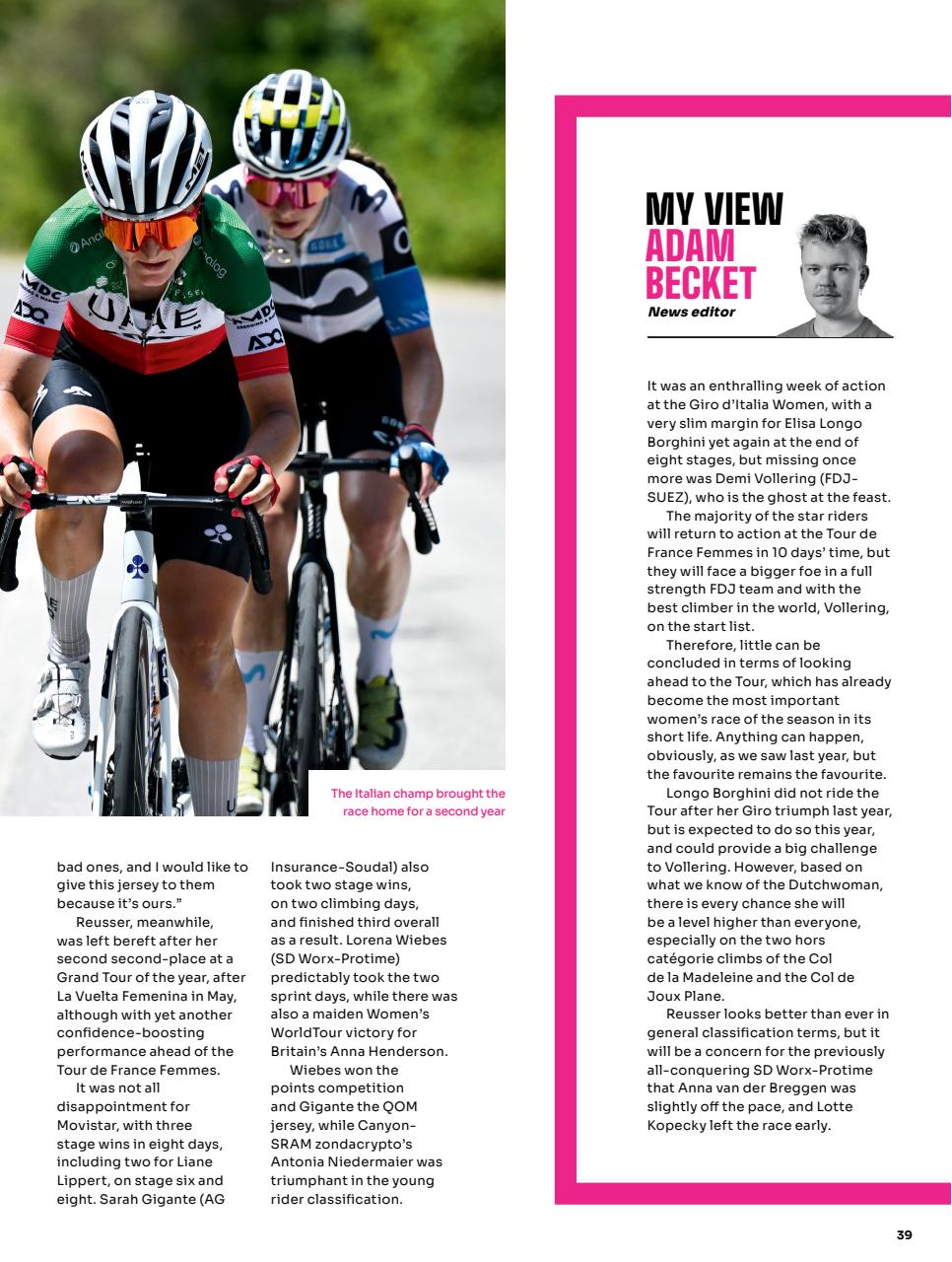Cycling Weekly Preview Pages