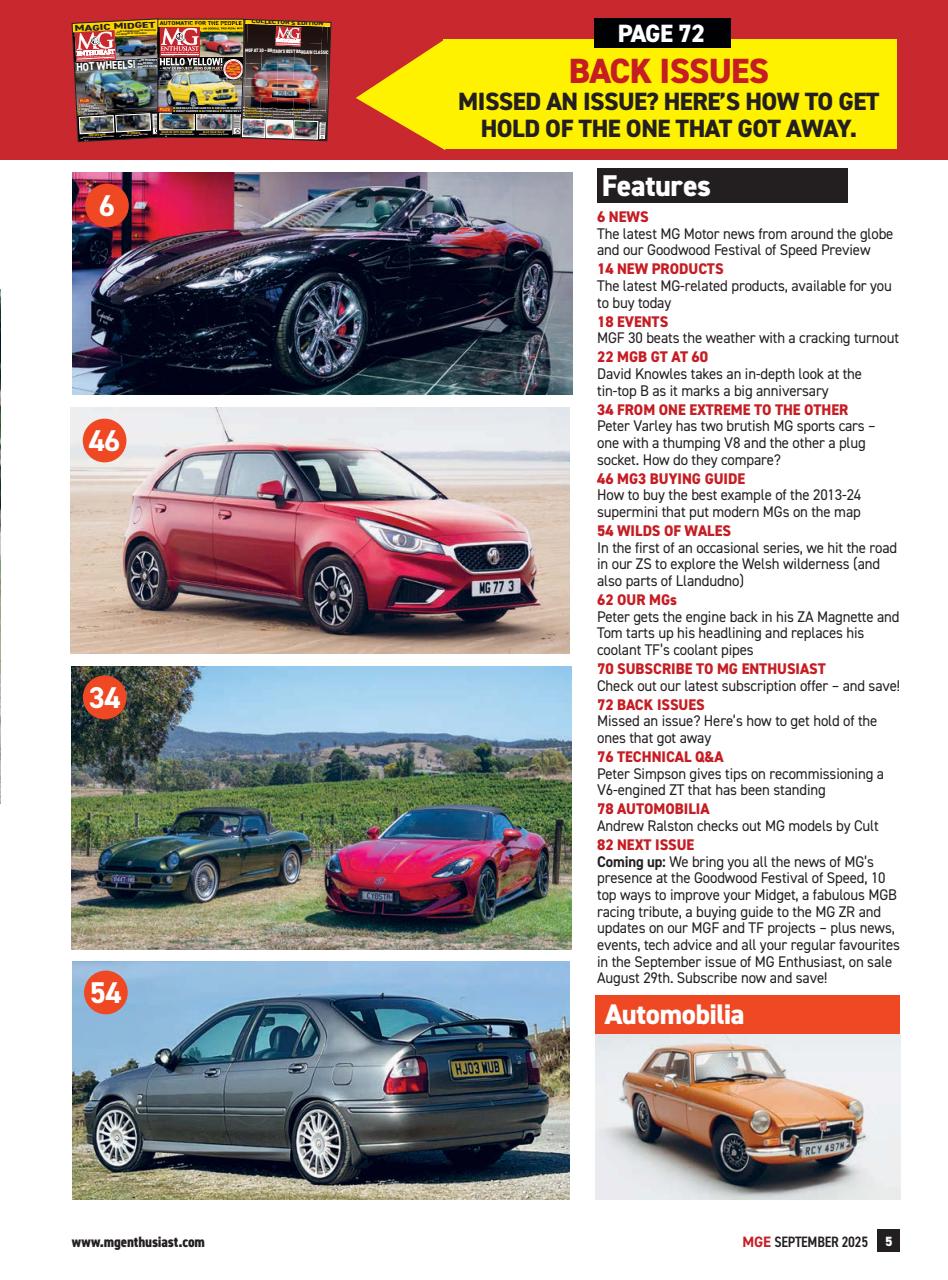 MG Enthusiast Preview Pages