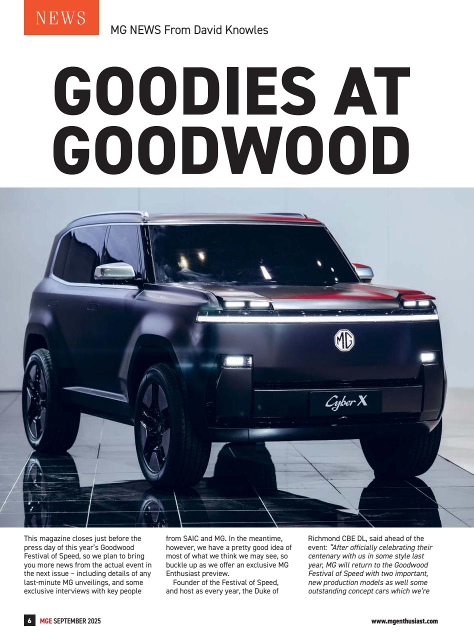 MG Enthusiast Preview Pages