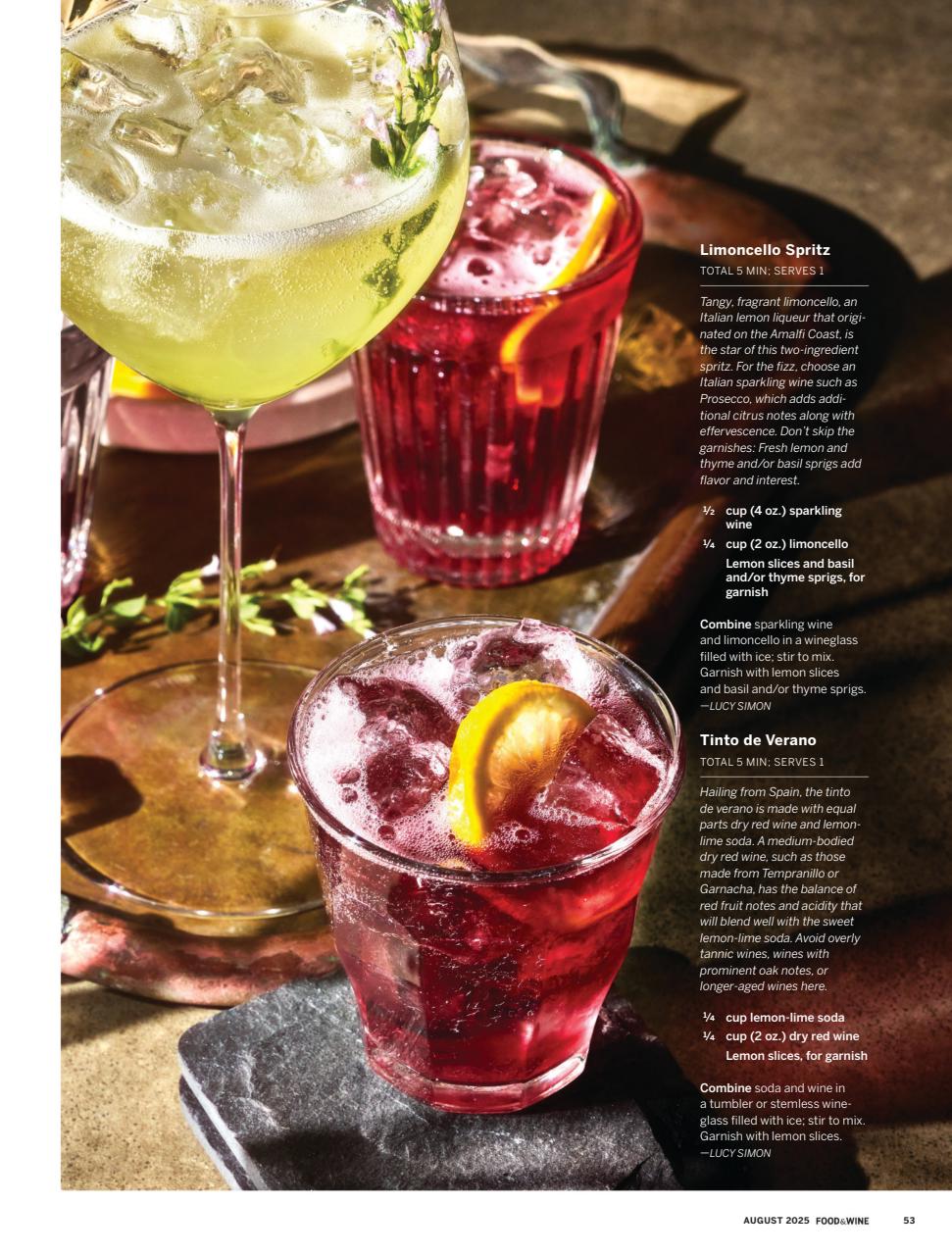 Food & Wine Preview Pages