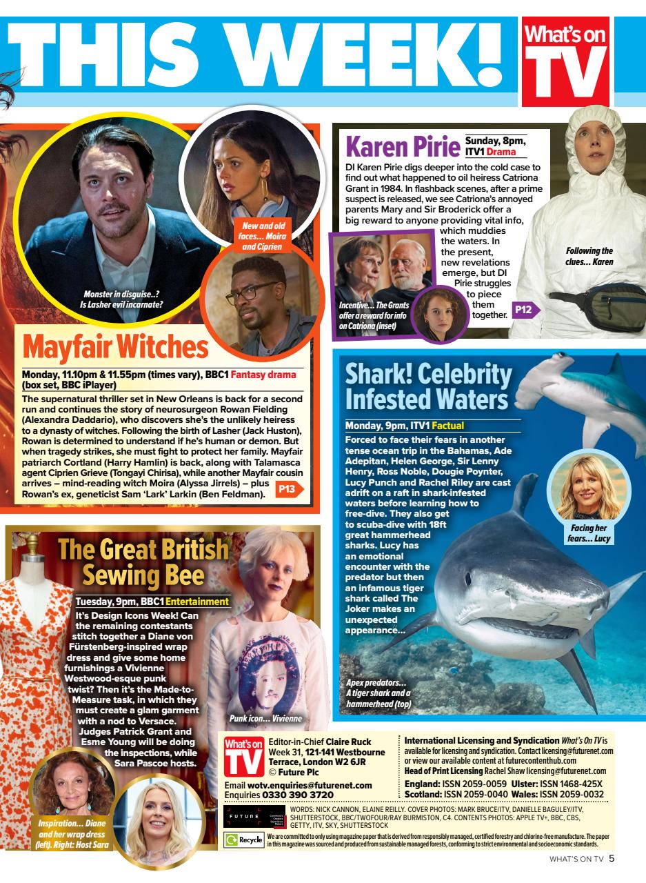 What's on TV Preview Pages