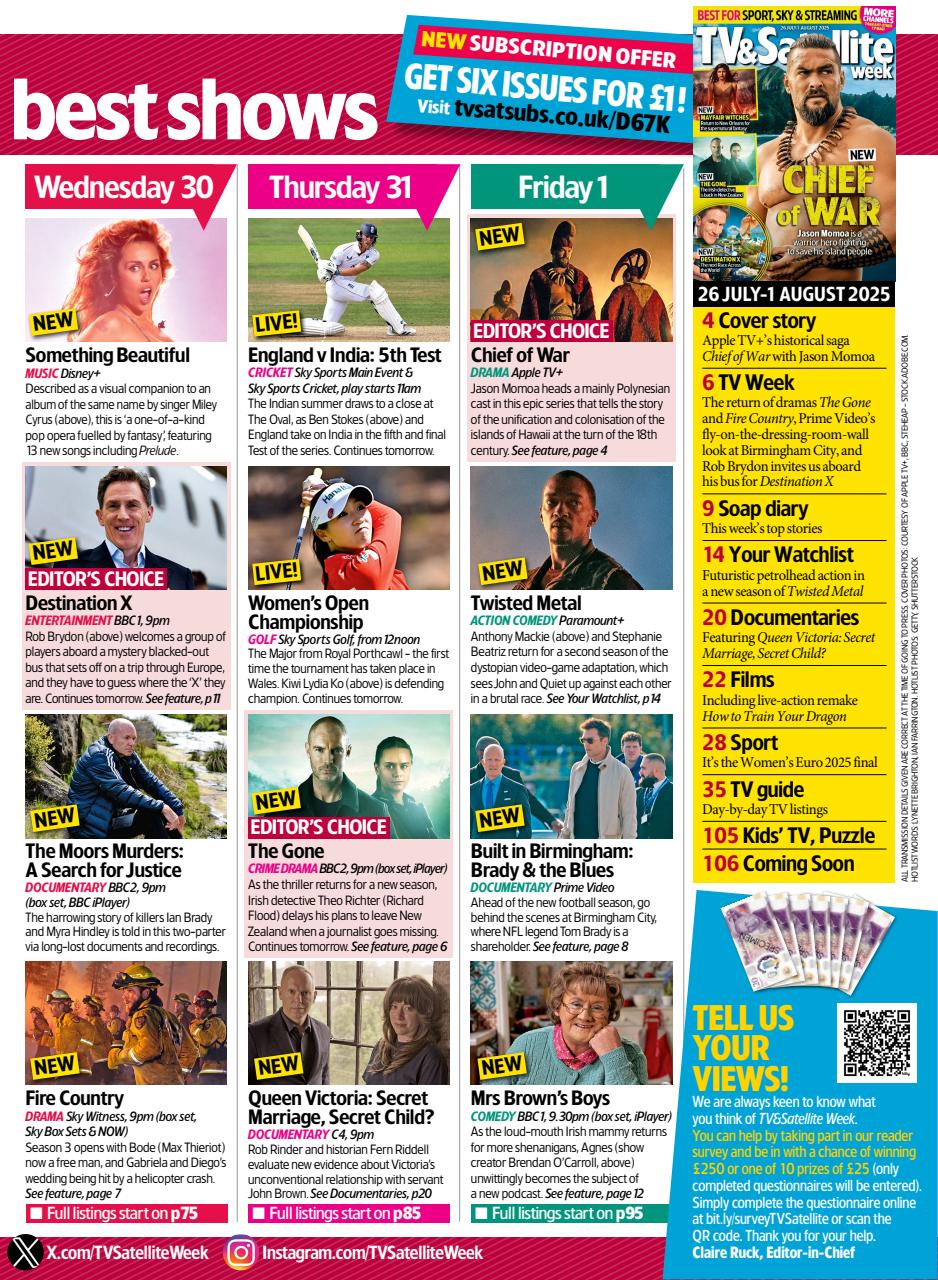 TV & Satellite Week Preview Pages