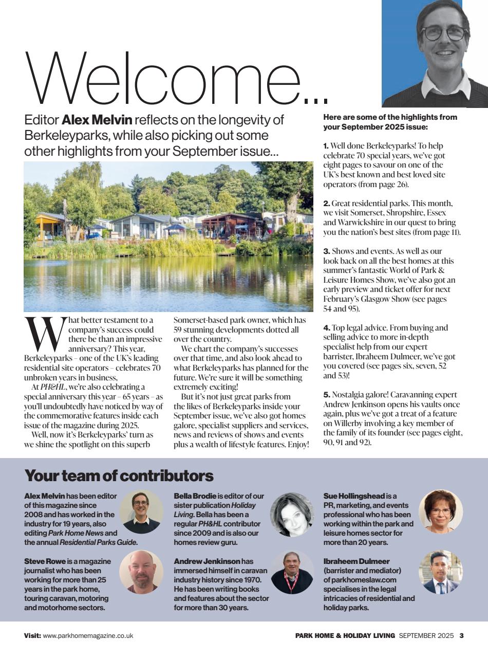 Park Home & Holiday Living Preview Pages