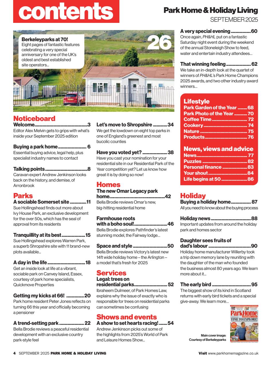 Park Home & Holiday Living Preview Pages