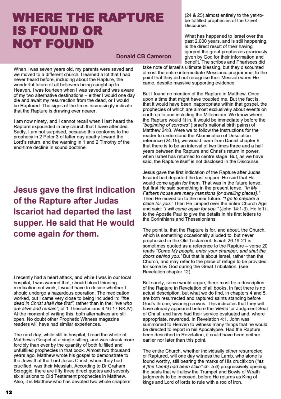 Prophetic Witness Preview Pages