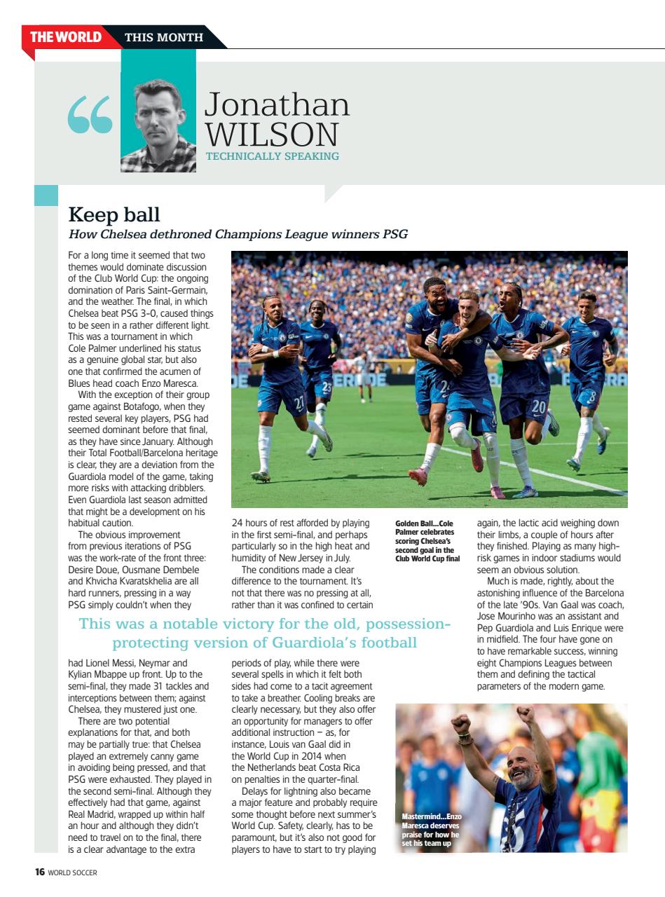 World Soccer Preview Pages