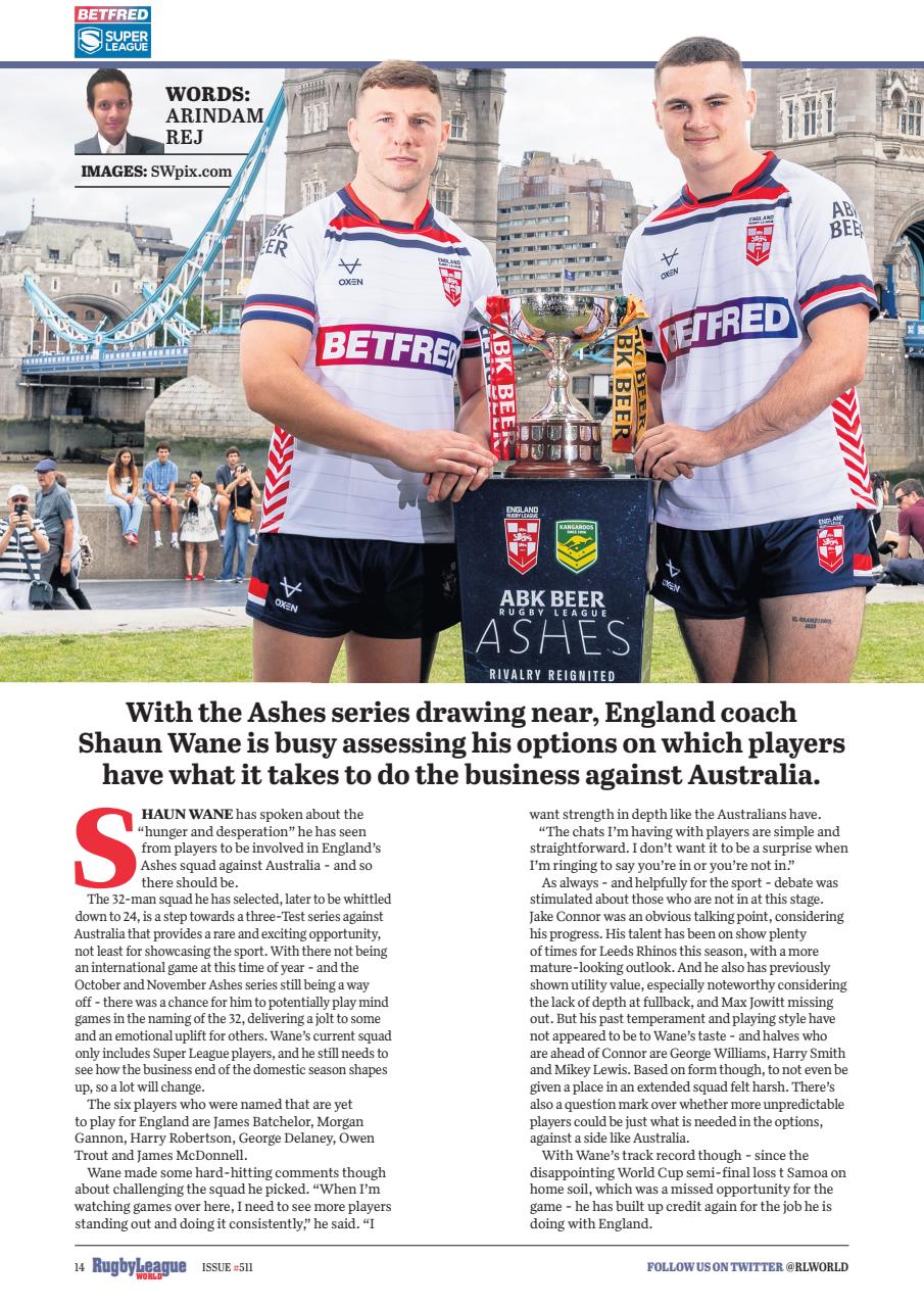 Rugby League World Preview Pages