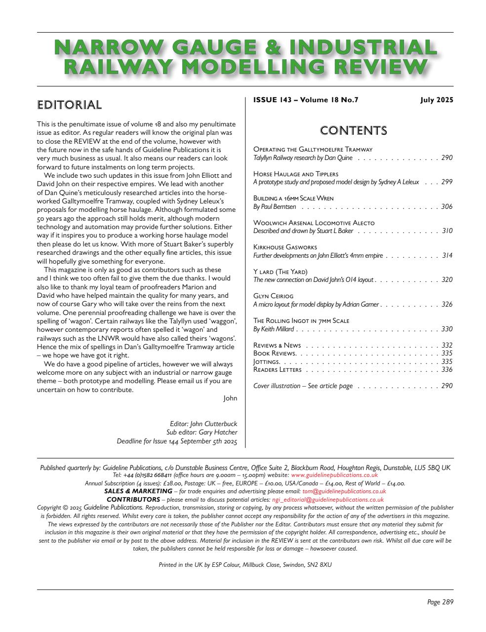 Narrow Gauge & Industrial Railway Modelling Review Preview Pages
