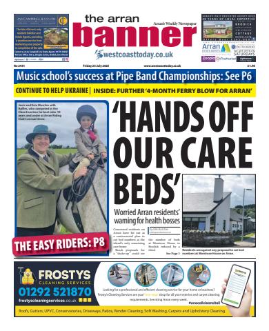 Arran Banner issue Friday, July 25, 2025