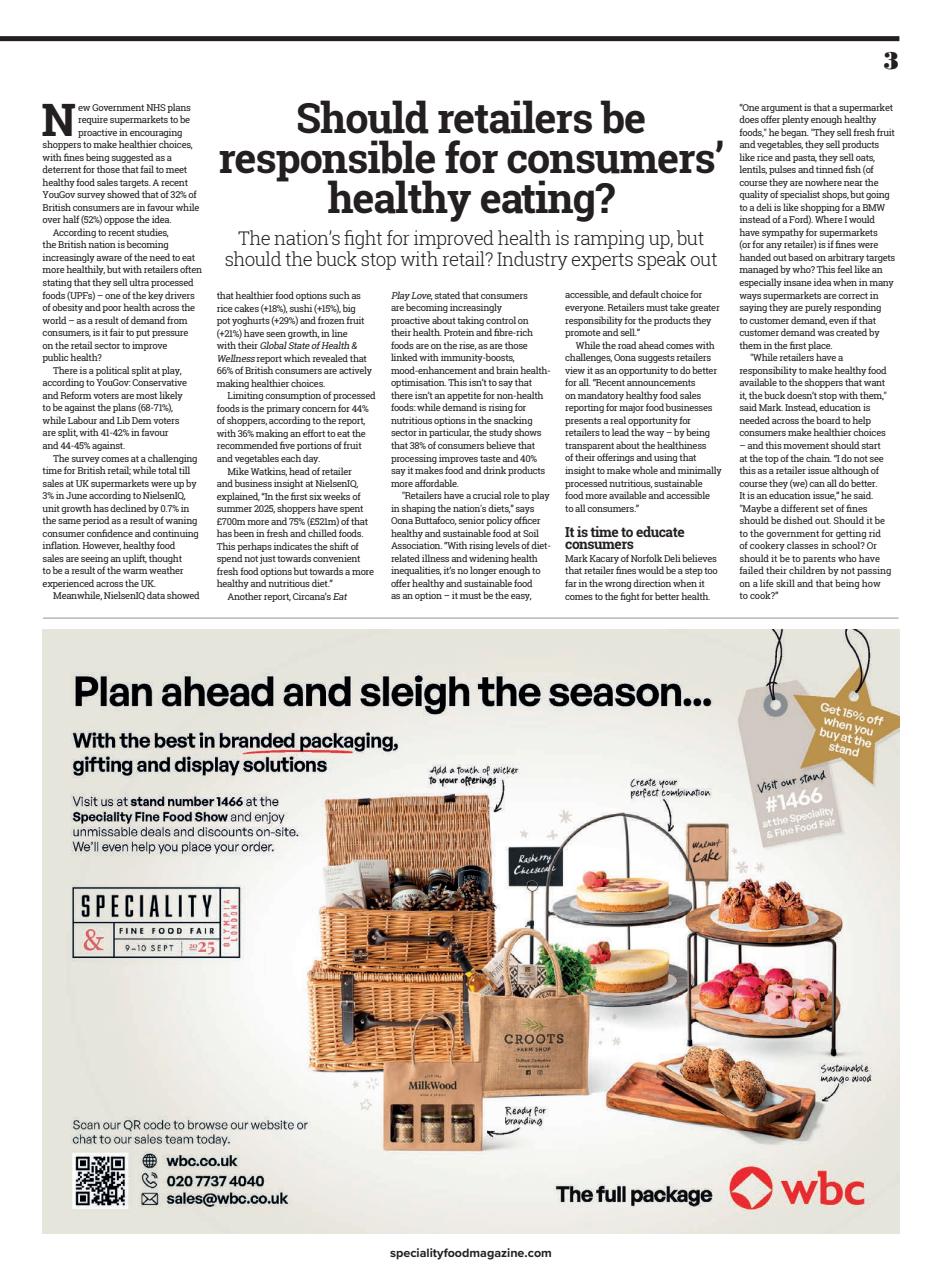 Speciality Food Preview Pages