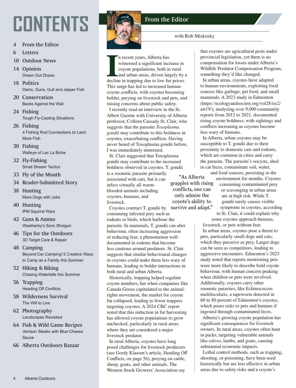 Alberta Outdoors Preview Pages