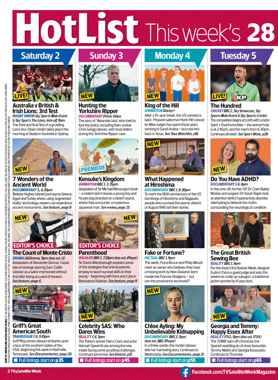 TV & Satellite Week Preview Pages