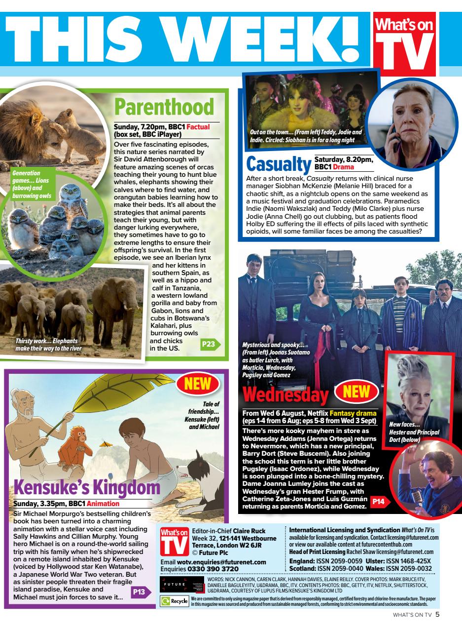 What's on TV Preview Pages