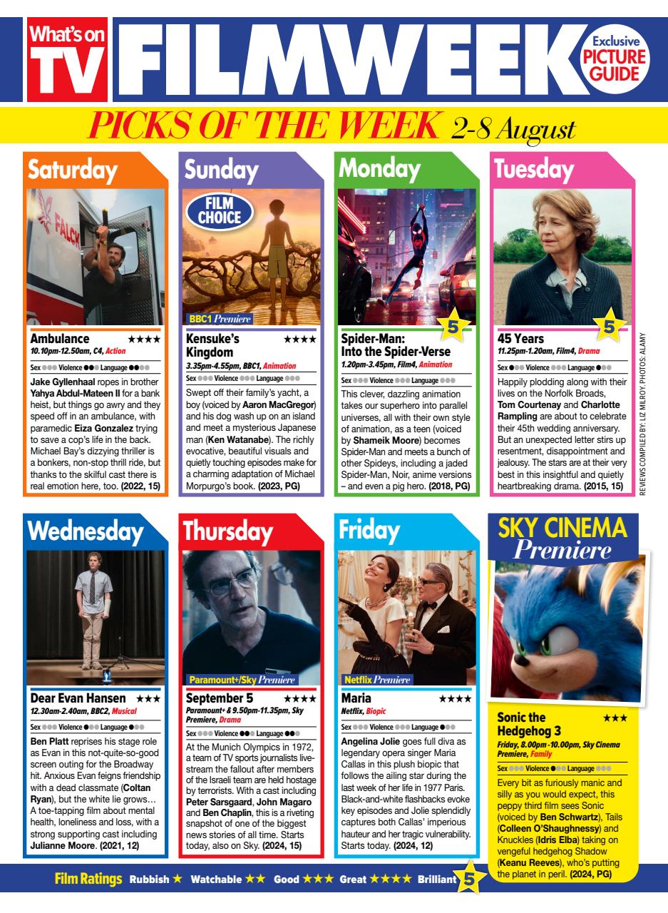 What's on TV Preview Pages