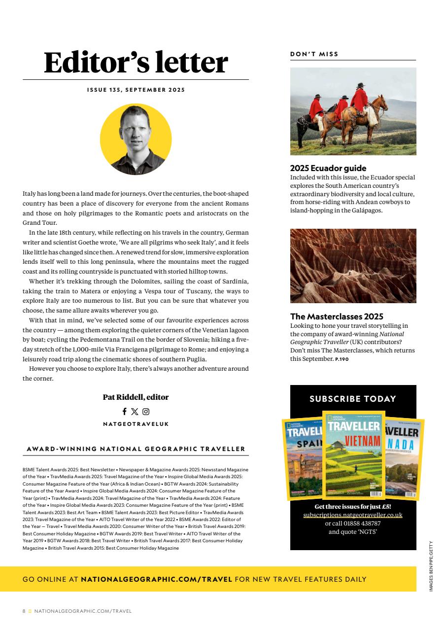 National Geographic Traveller UK Preview Pages