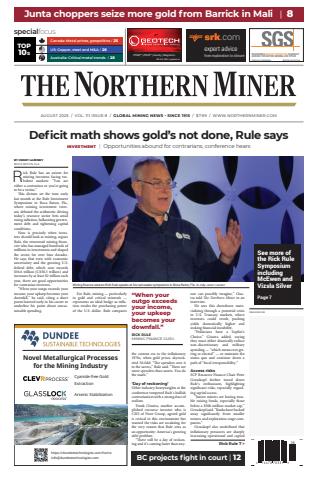 The Northern Miner issue August 2025, Vol 111 Issue 8