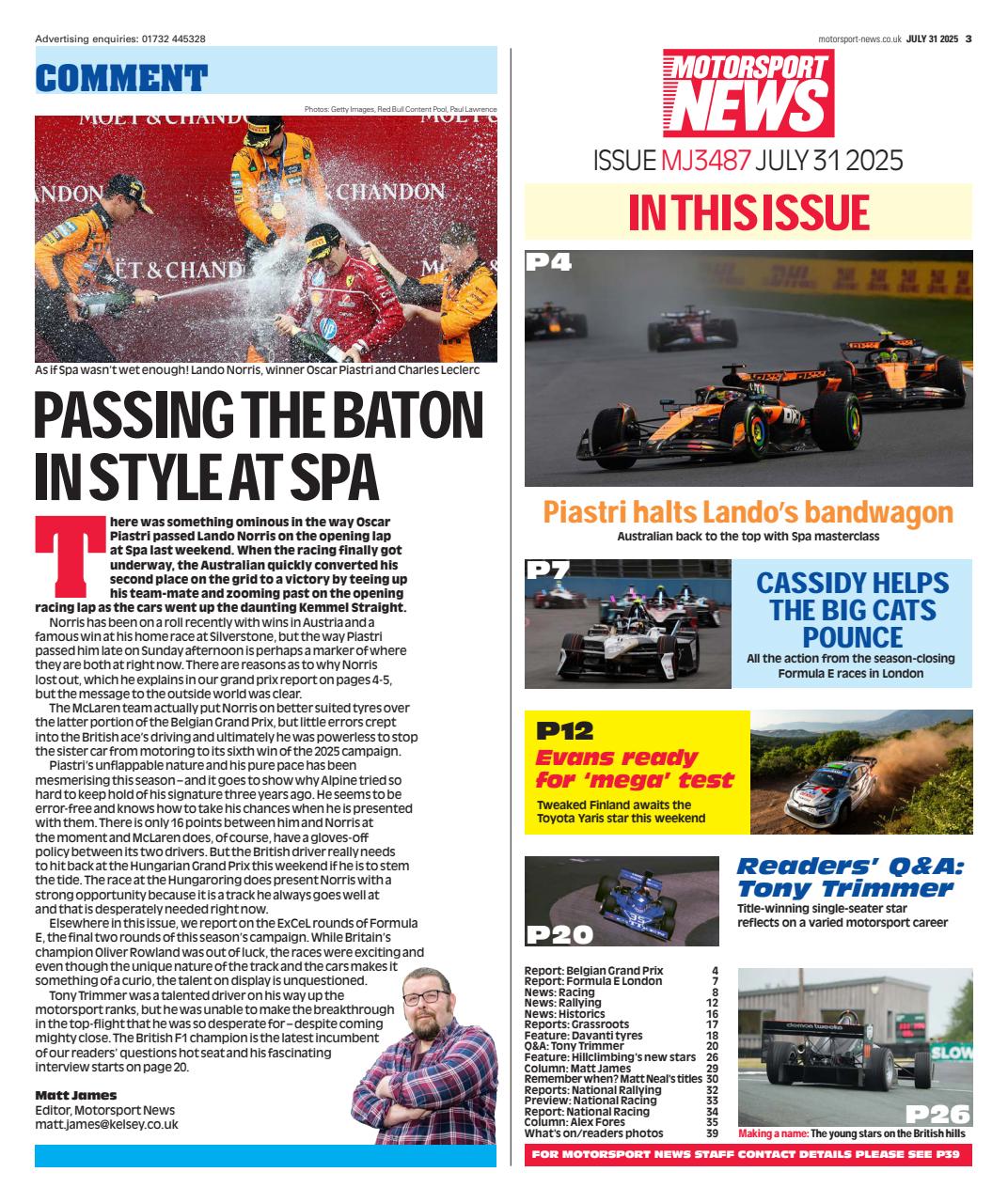 Motorsport News Preview Pages