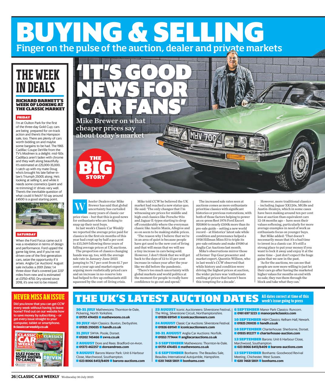 Classic Car Weekly Preview Pages
