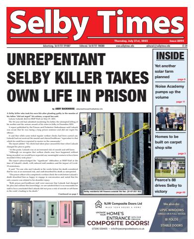 Selby Times issue July 31st 2025